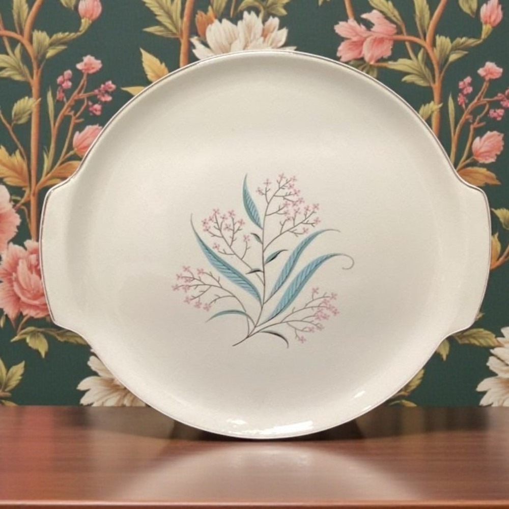 Alliance China Regal Handled Serving‎ Tray, Vintage Hand Decorated Floral Design